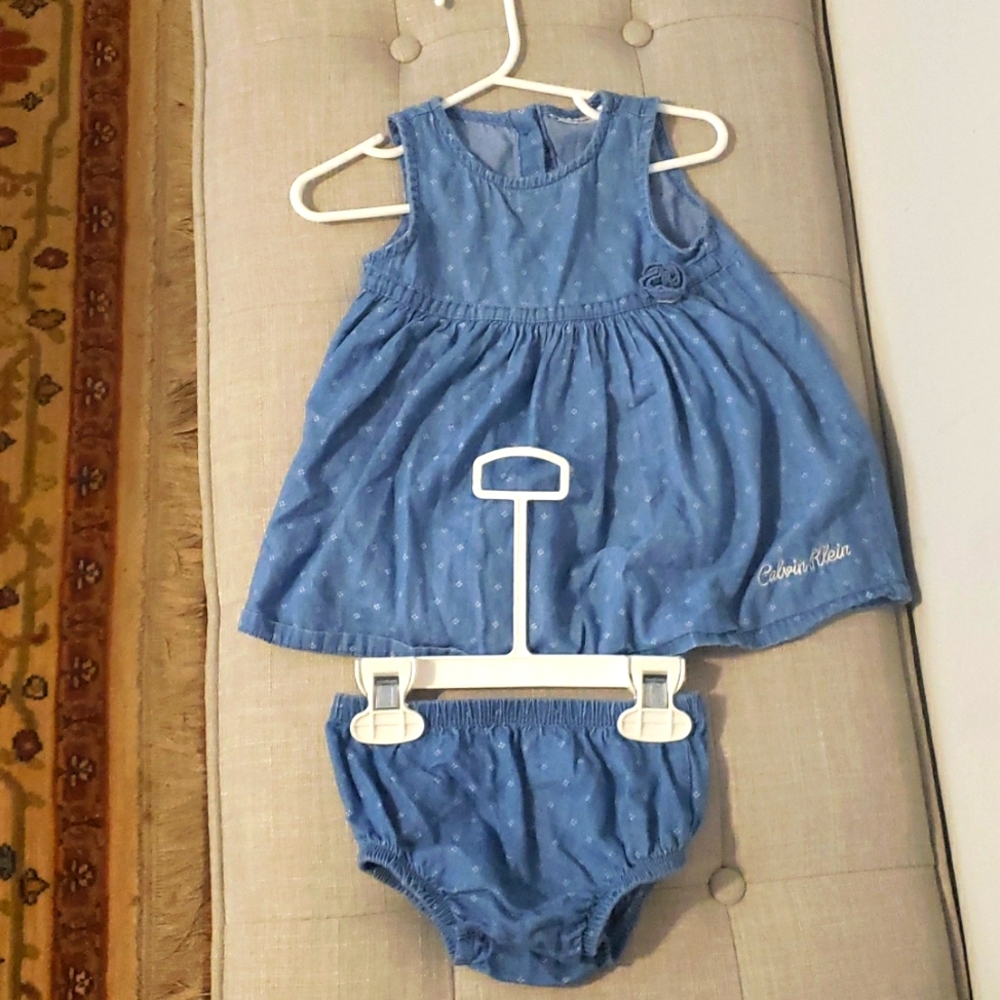 Calvin Klein Blue Demin Dress- Size 18 Months